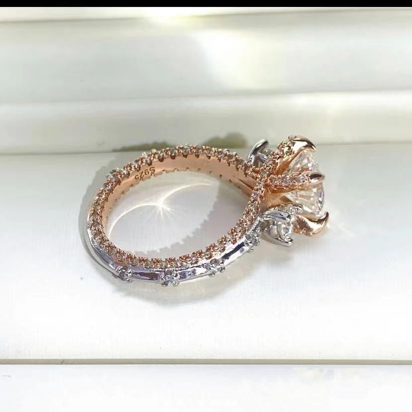 Three-Life Stone Moissanite Women's Ring