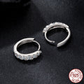 Single Row Moissanite Round Earrings
