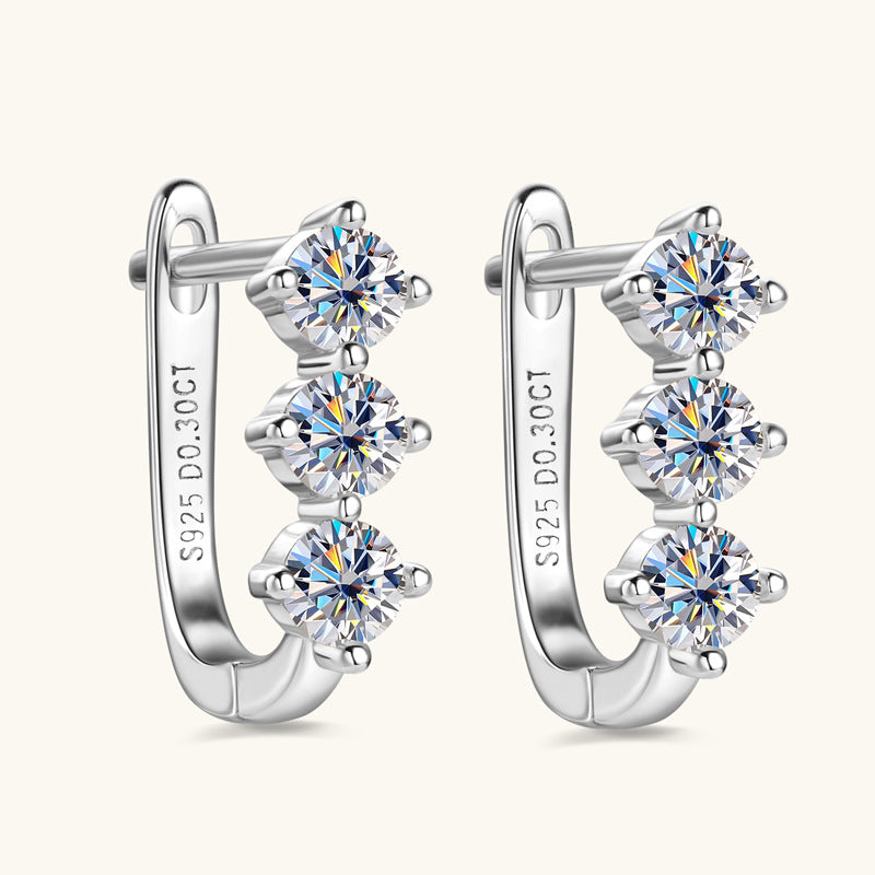 Moissanite Earrings For Women Temperament Wild