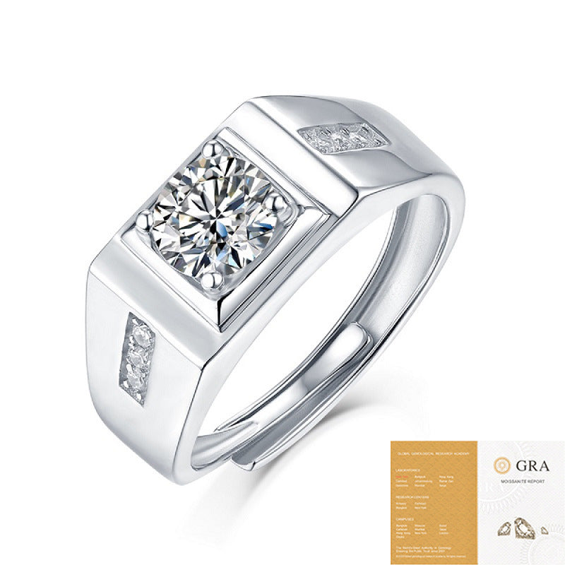 Men's Moissanite Fashion S925 Silver Ring